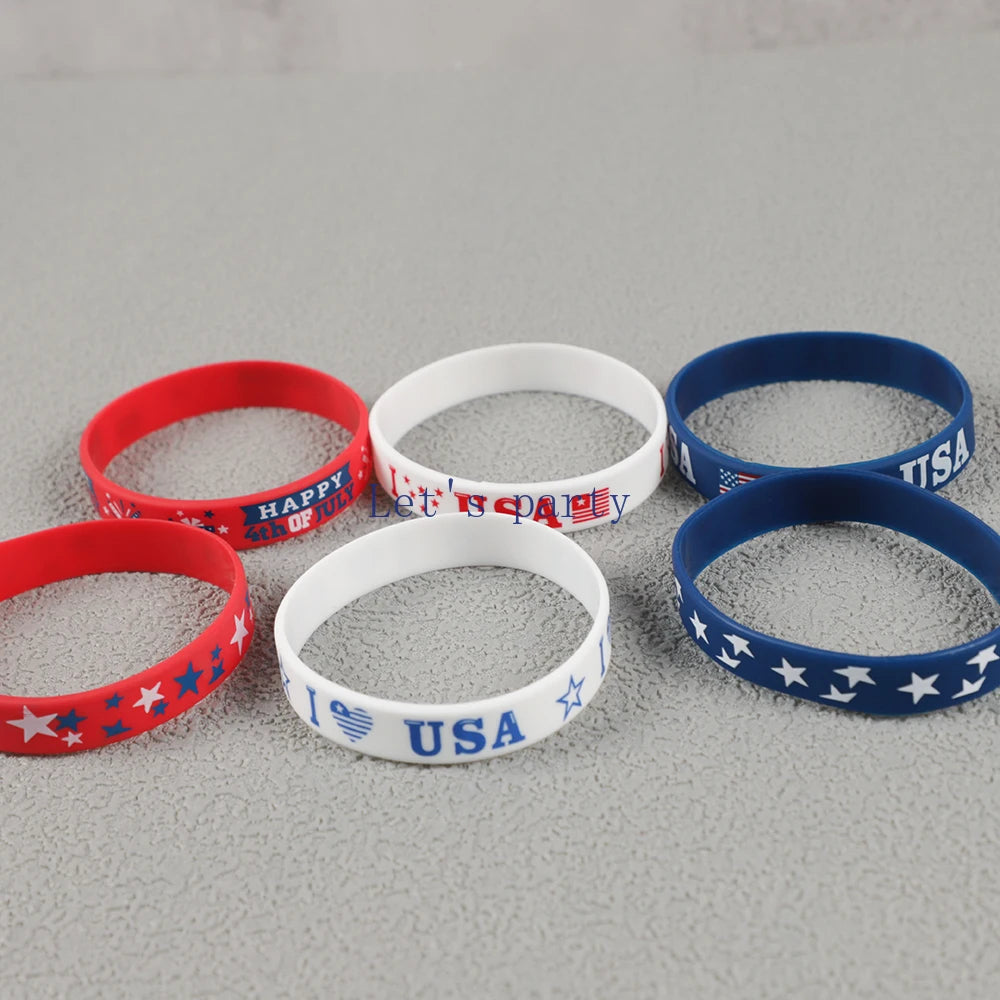 I Love USA Silicone Wristbands