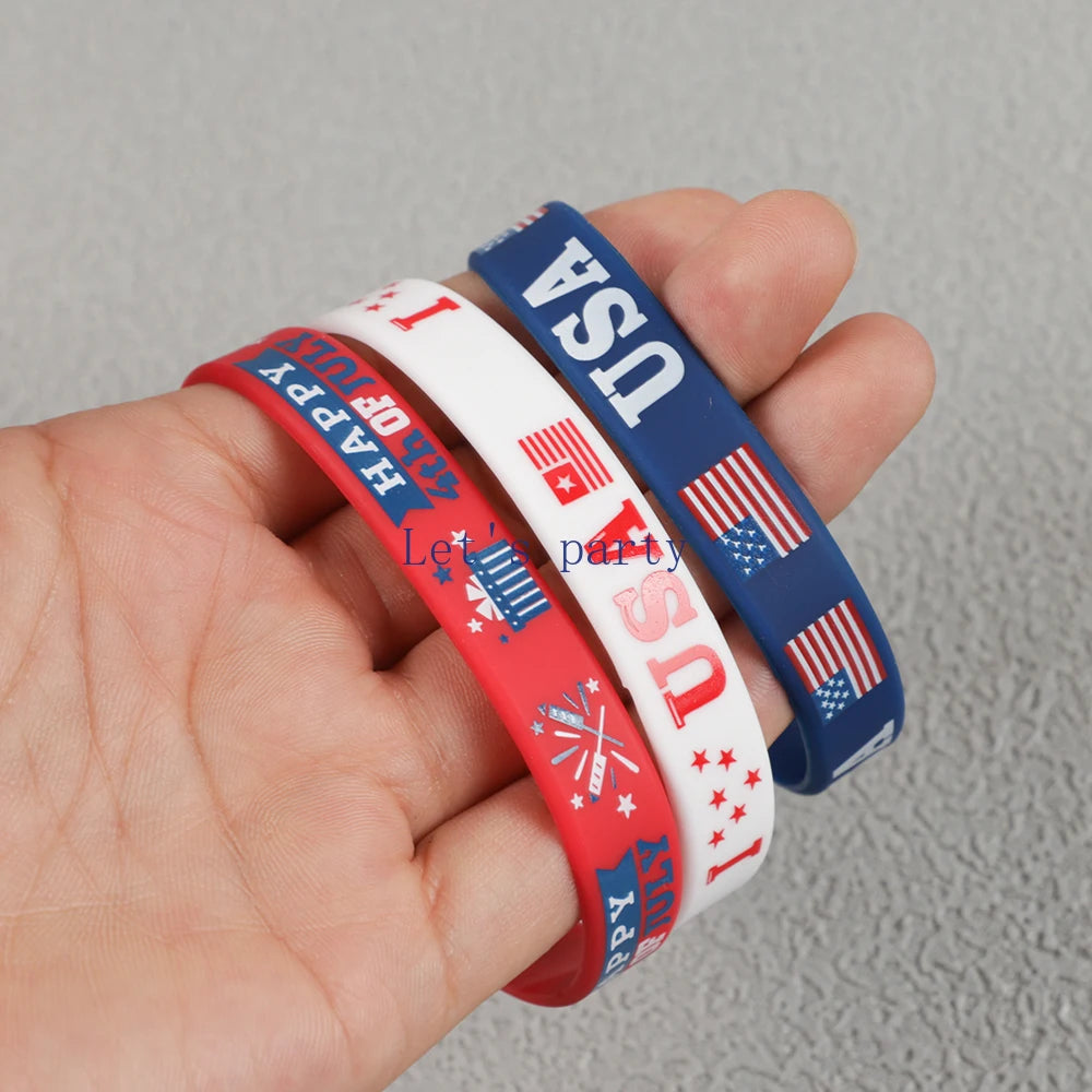 I Love USA Silicone Wristbands