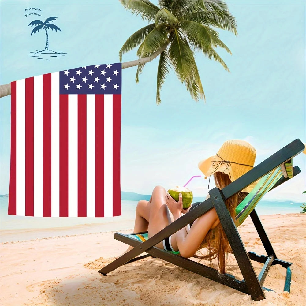 American Flag Beach Towel