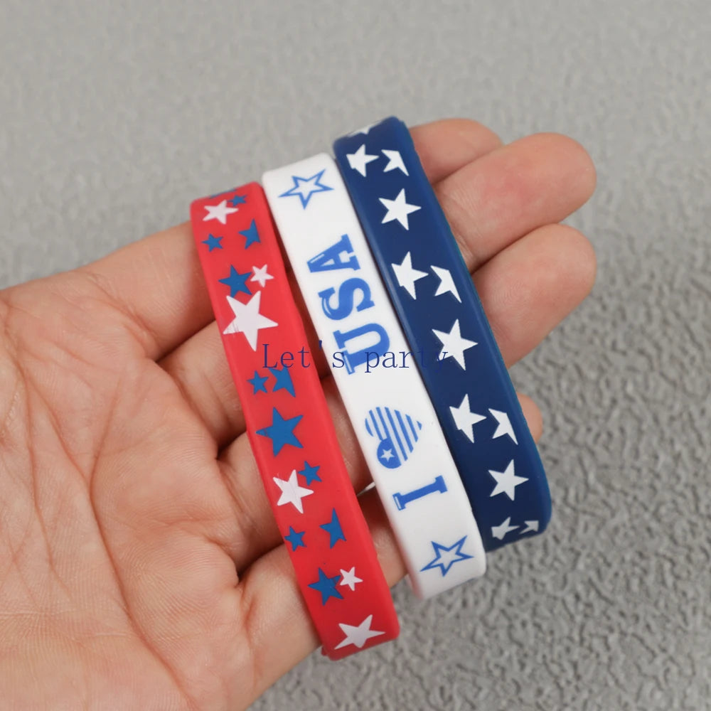 I Love USA Silicone Wristbands