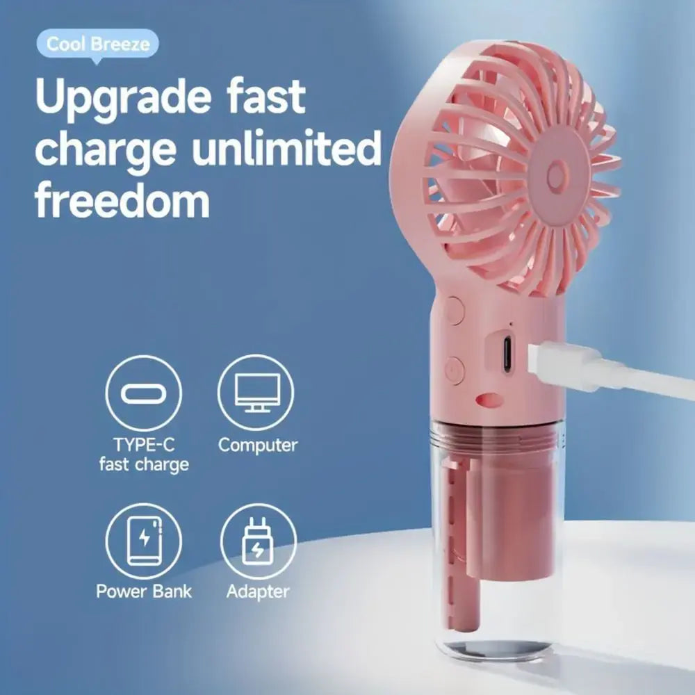 Portable Mini Spray Cooling Fan for Instant Refreshing Relief Anywhere