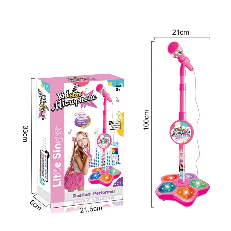 Kids Microphone with Adjustable Stand - Perfect for Little Performers!