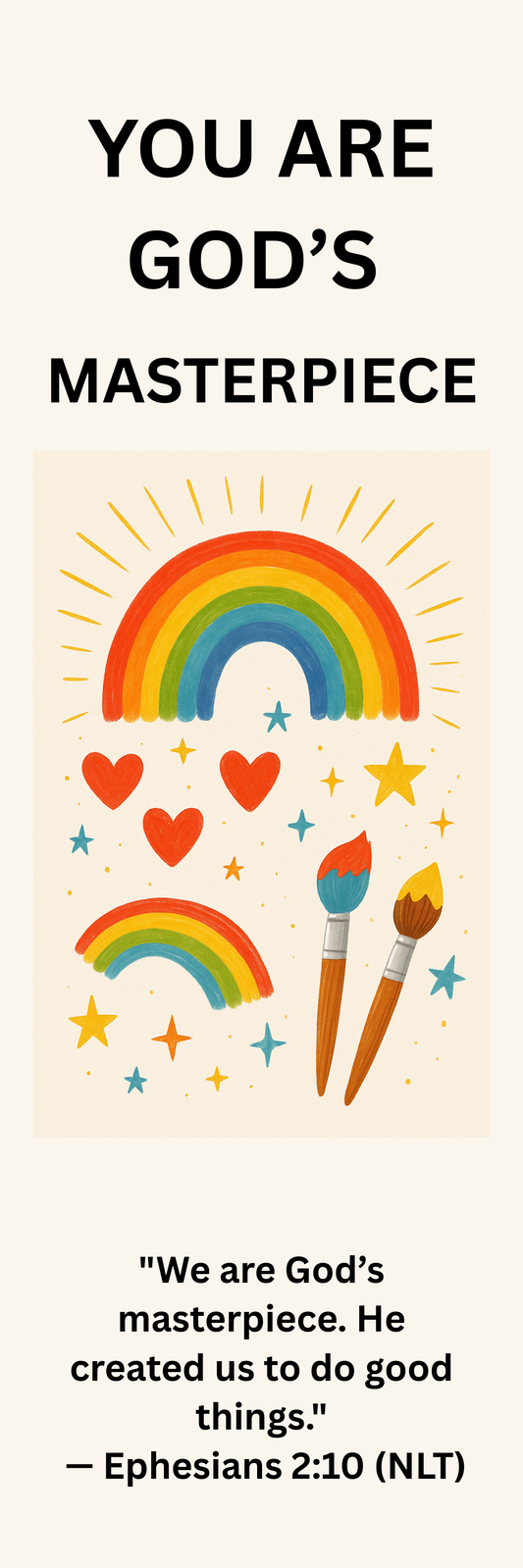 You Are God’s Masterpiece Bookmark | Ephesians 2:10 Scripture