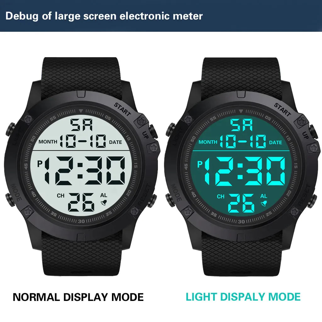 Waterproof Digital Sports Watch Military Tactical LED Backlight Wristwatch