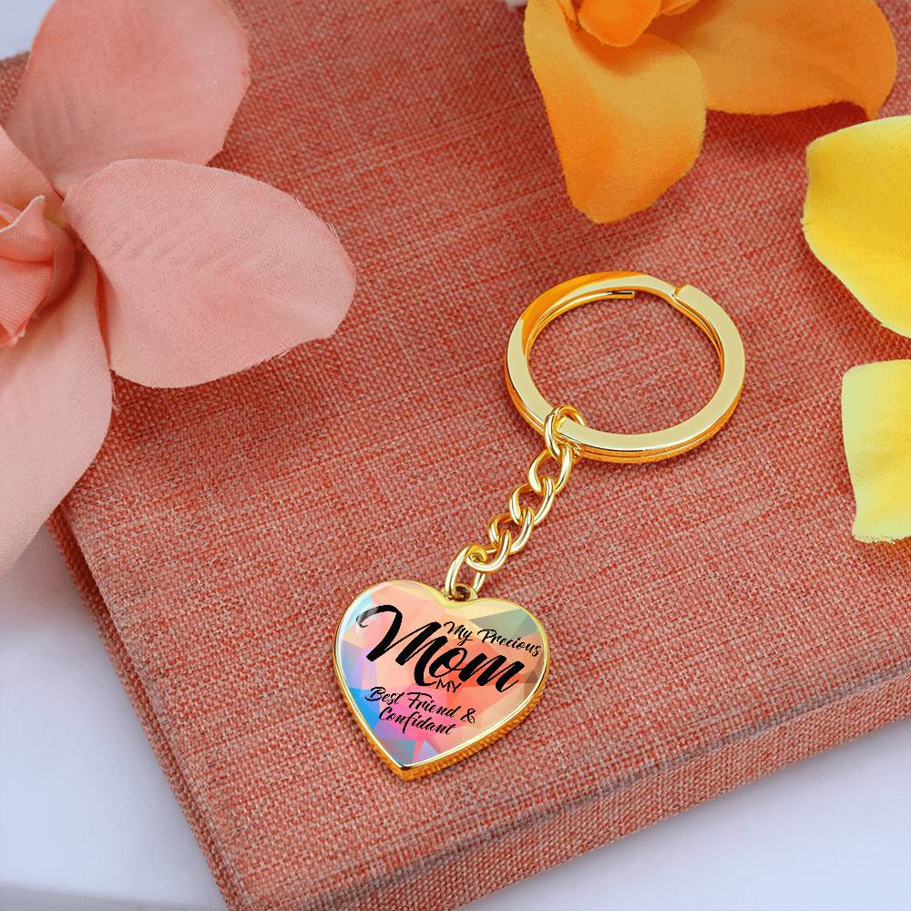 My Precious Mom - Best Friend - Heart Keychain