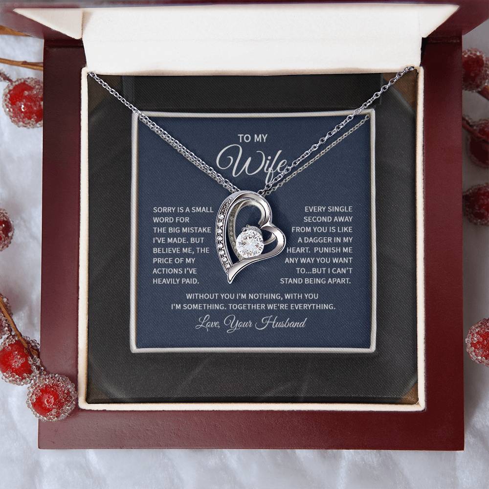 Forever Love Necklace with Message Card for Wife