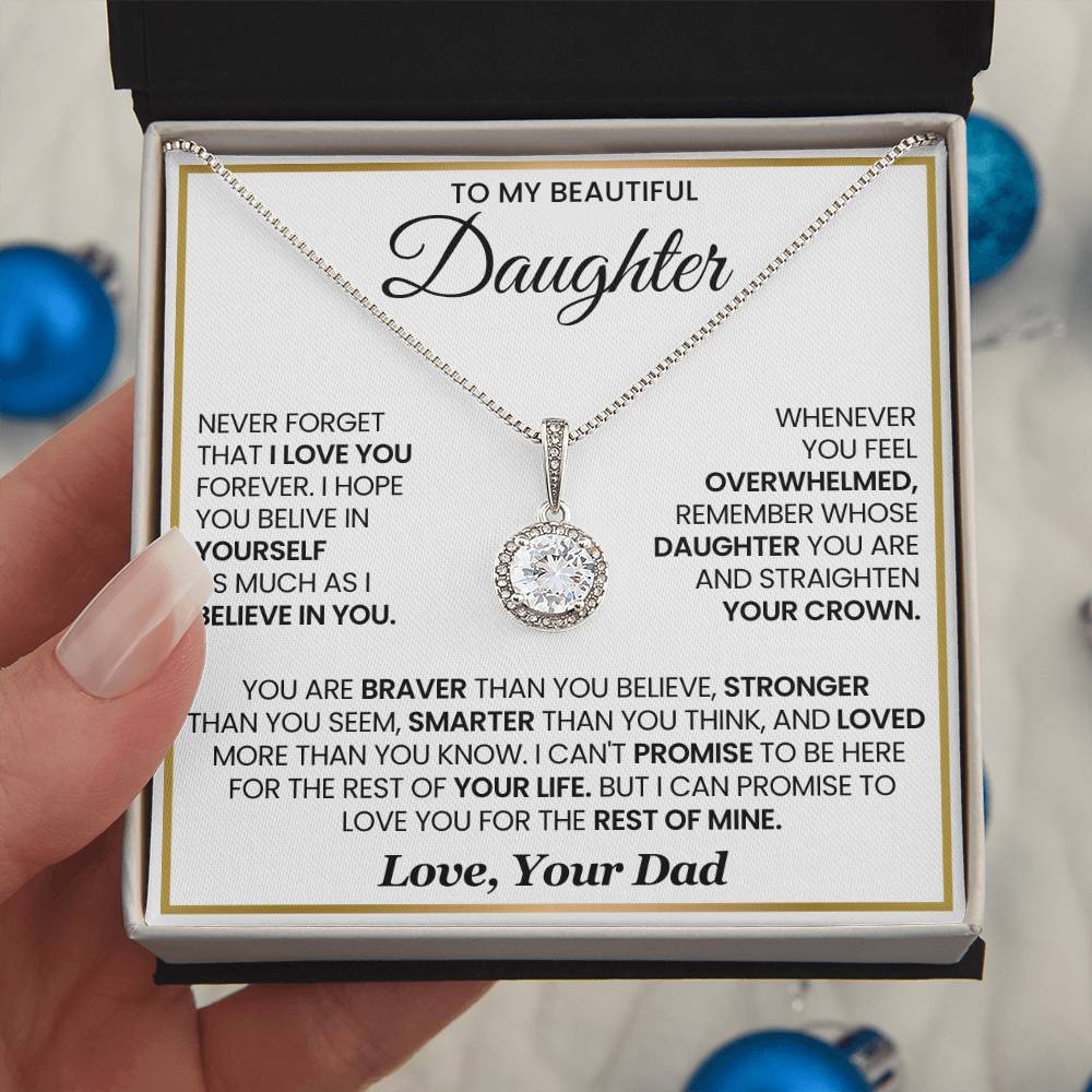 To My Beautiful Daughter Eternal Hope Necklace