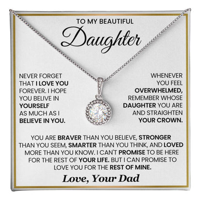 To My Beautiful Daughter Eternal Hope Necklace