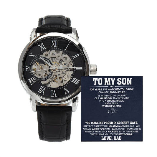 To My Son Openwork Watch From Dad