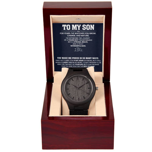 To My Son Wooden Watch From Dad