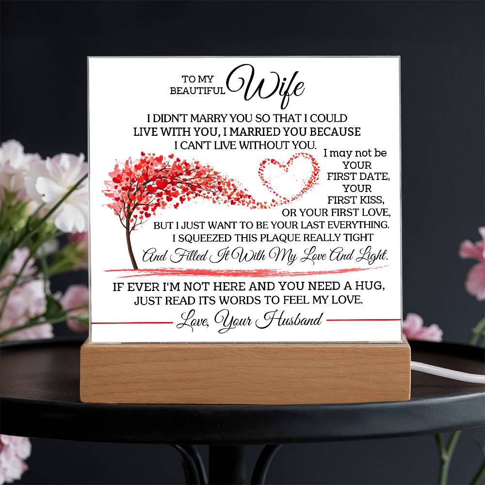 To My Beautiful Wife Acrylic Plaque