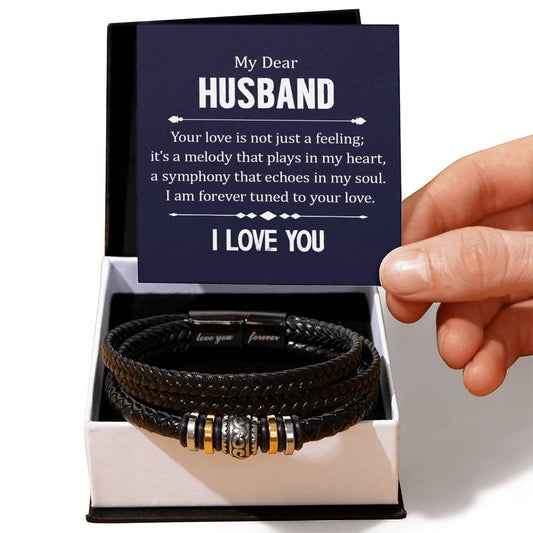 My Dear Husband Love You Forever Bracelet with Message Card