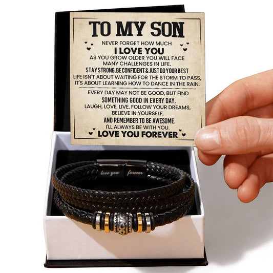 To My Son Love You Forever Bracelet