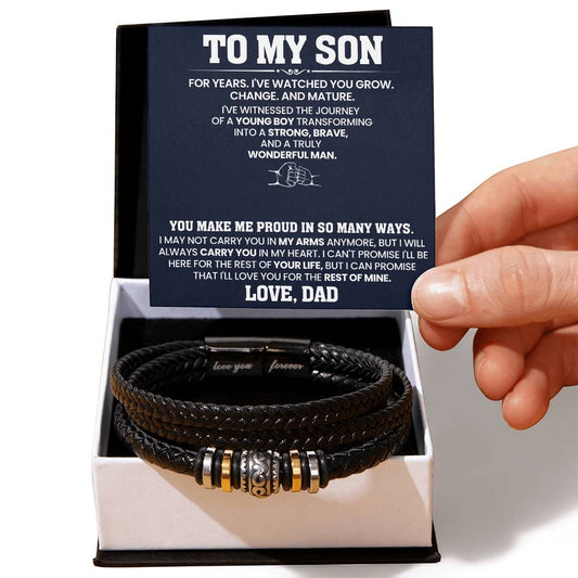 To My Son Love You Forever Bracelet Love Dad