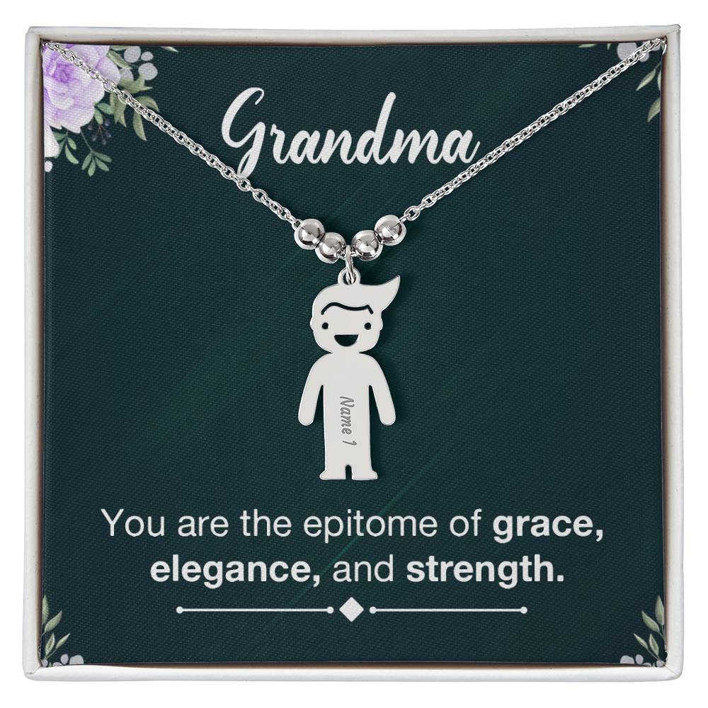 Grandma Kids Charm Necklace