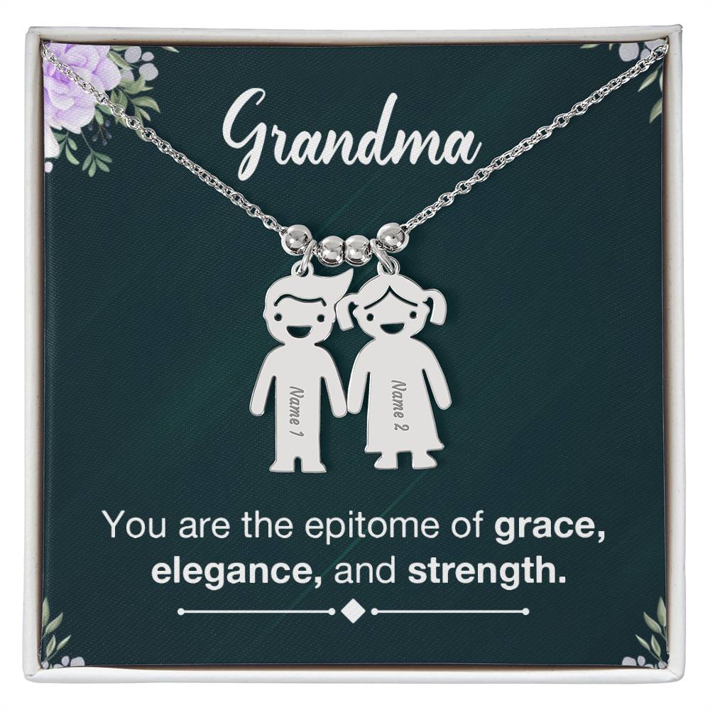 Grandma Kids Charm Necklace