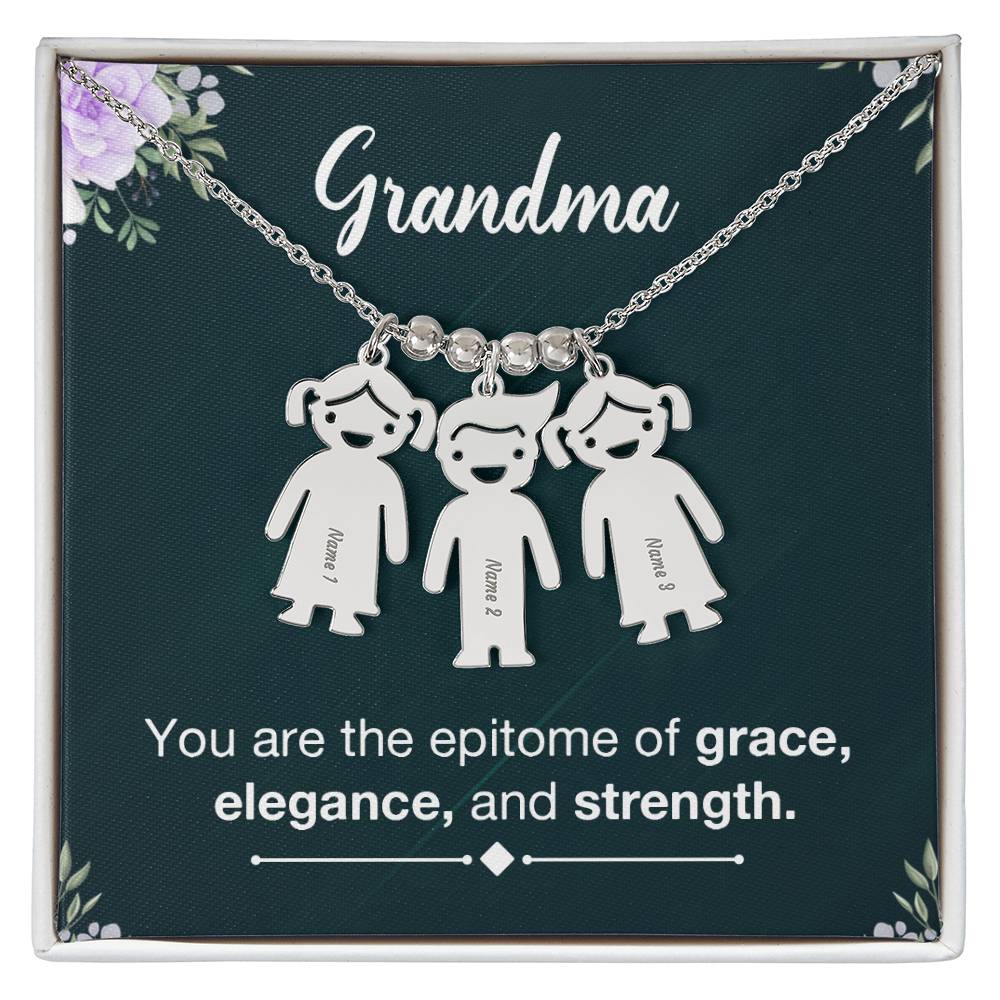 Grandma Kids Charm Necklace