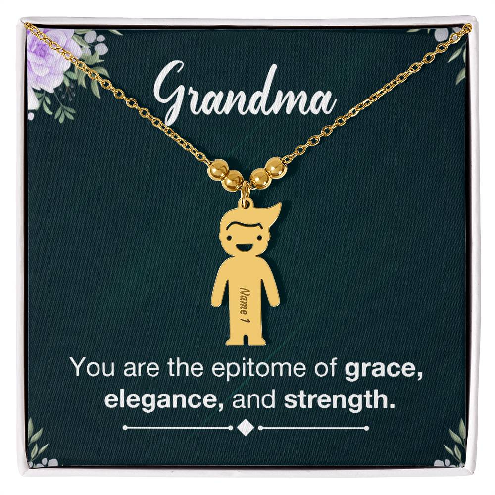 Grandma Kids Charm Necklace