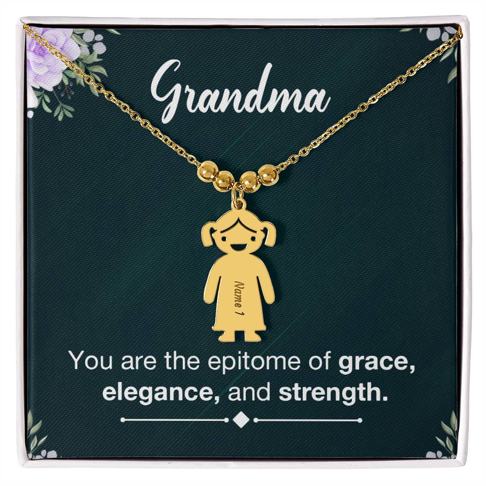 Grandma Kids Charm Necklace