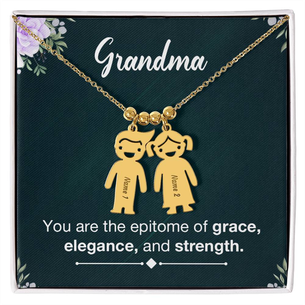 Grandma Kids Charm Necklace