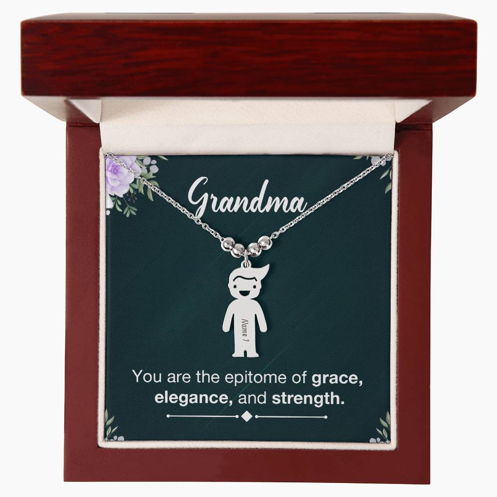 Grandma Kids Charm Necklace