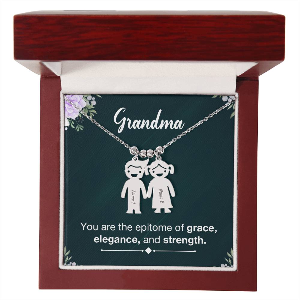 Grandma Kids Charm Necklace