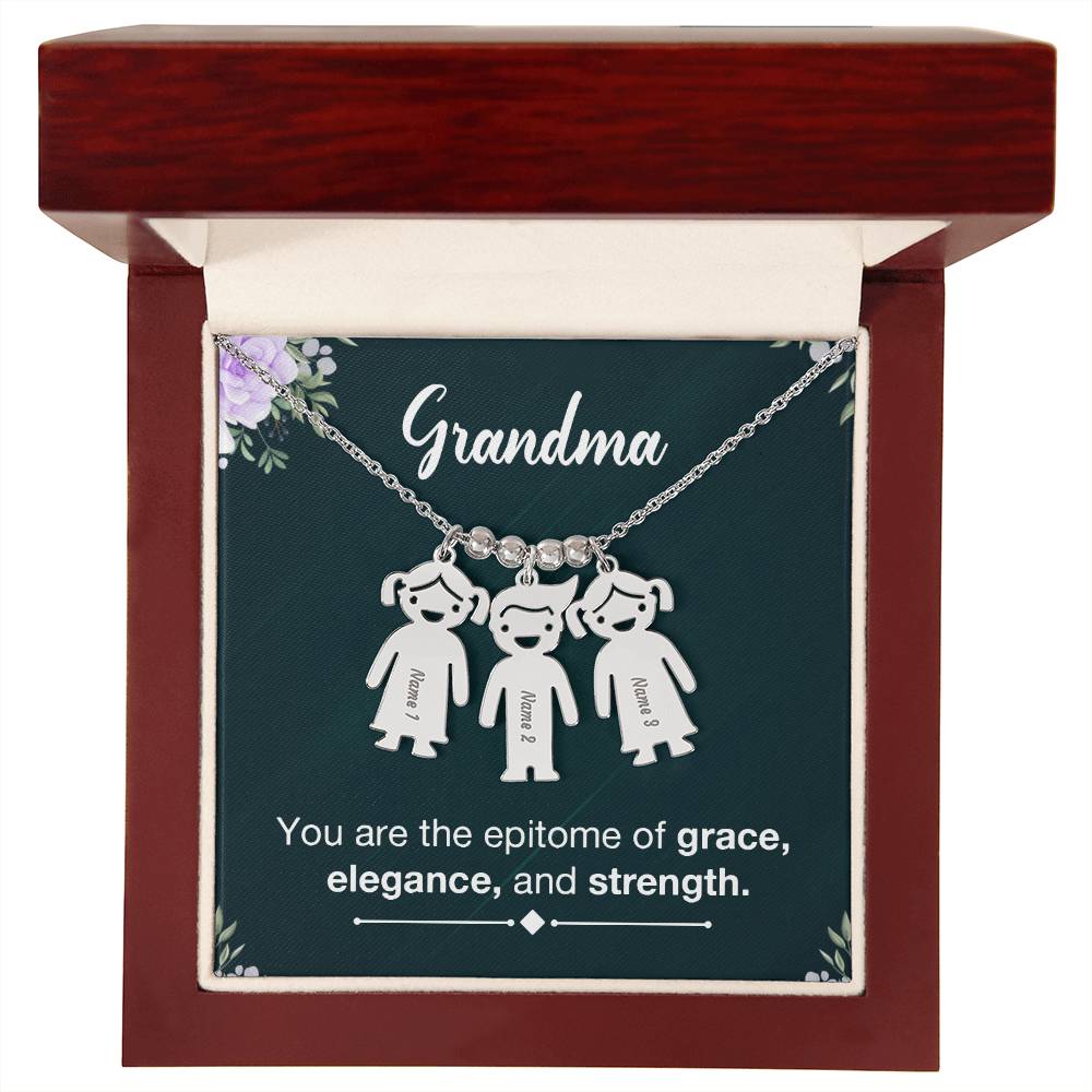 Grandma Kids Charm Necklace