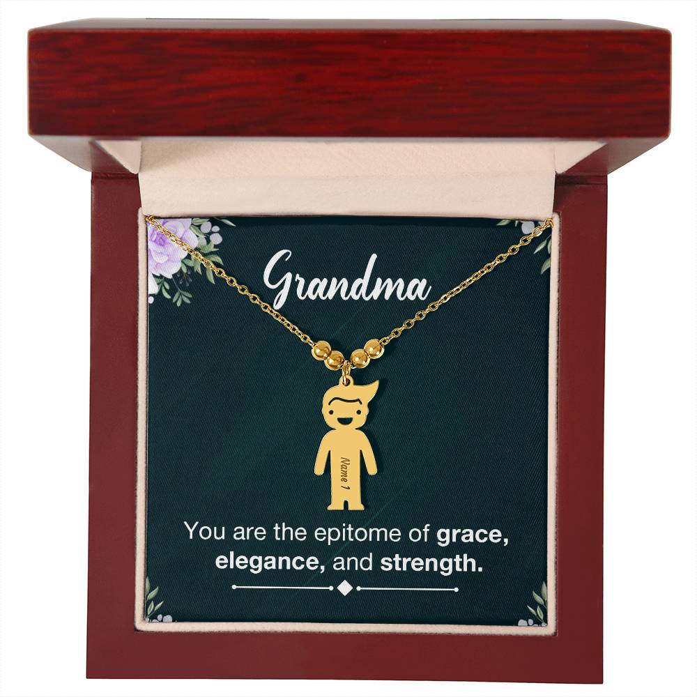 Grandma Kids Charm Necklace