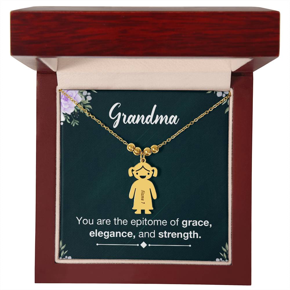 Grandma Kids Charm Necklace