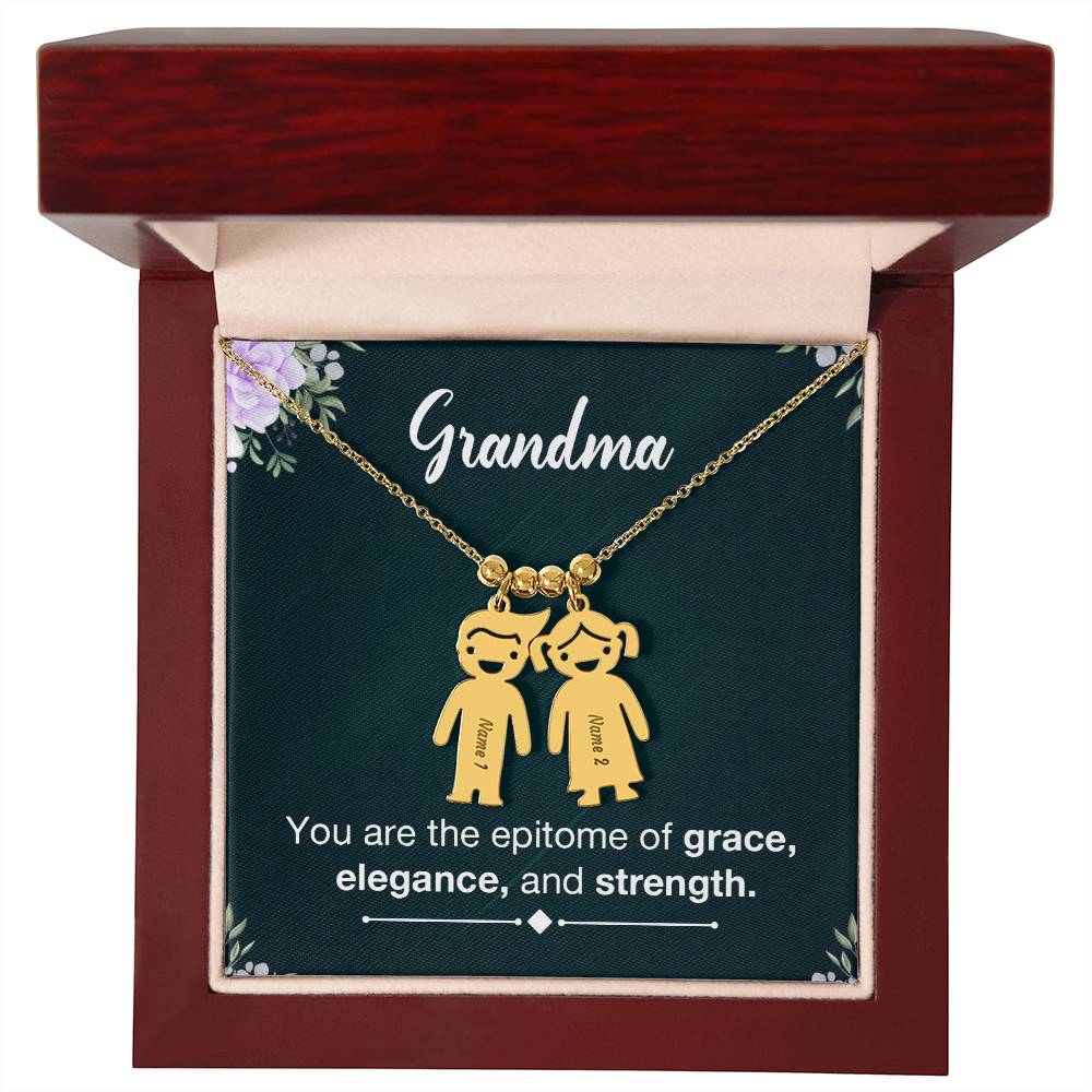 Grandma Kids Charm Necklace