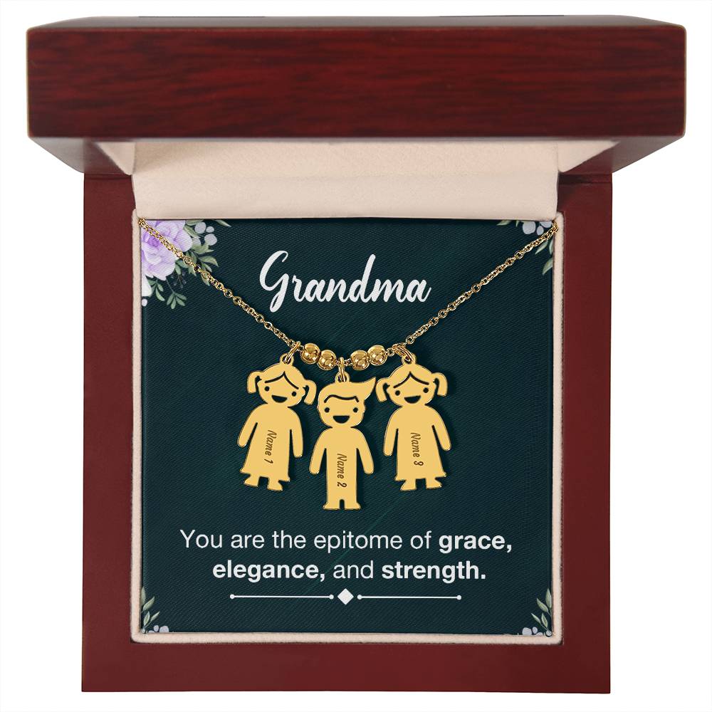 Grandma Kids Charm Necklace