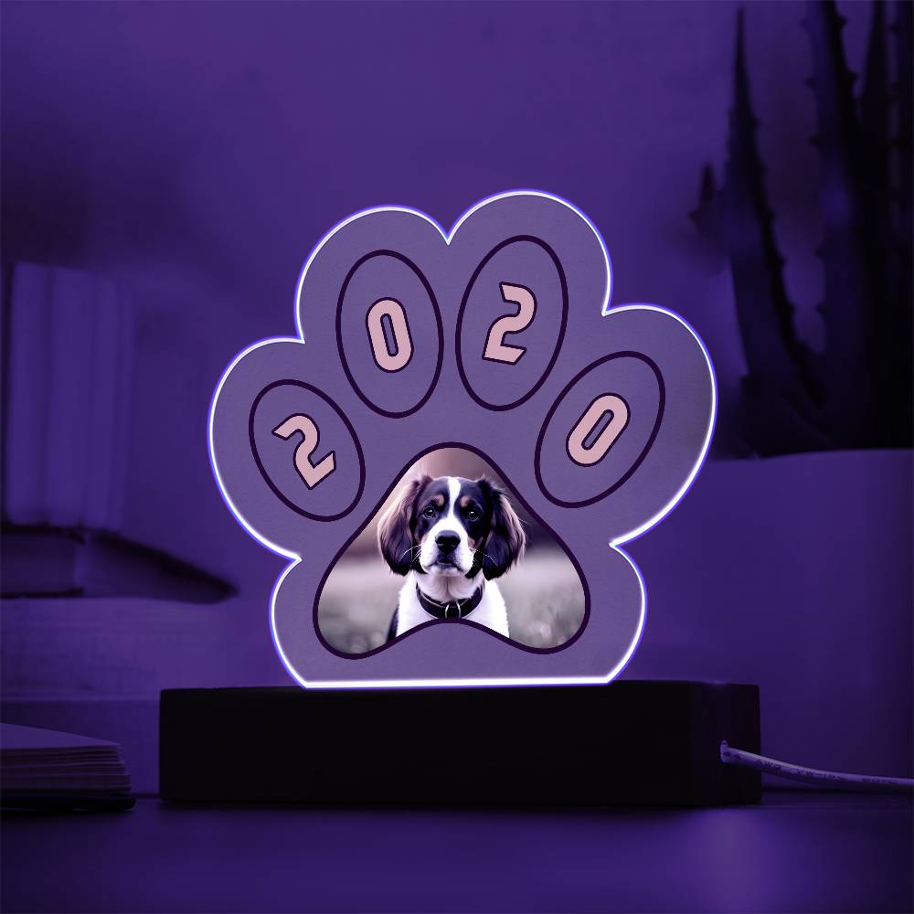 Paw Print Photo Acrylic Plaque