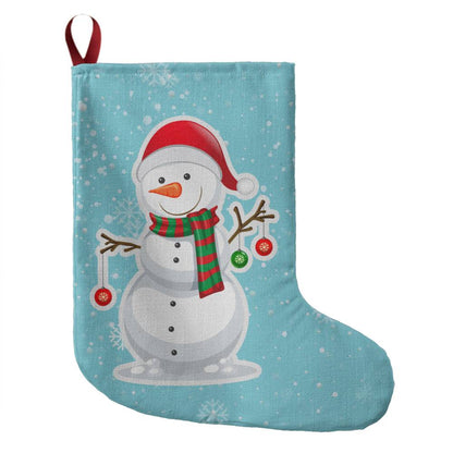 Festive Snowman Stocking: Cozy Cheer for Your Mantel