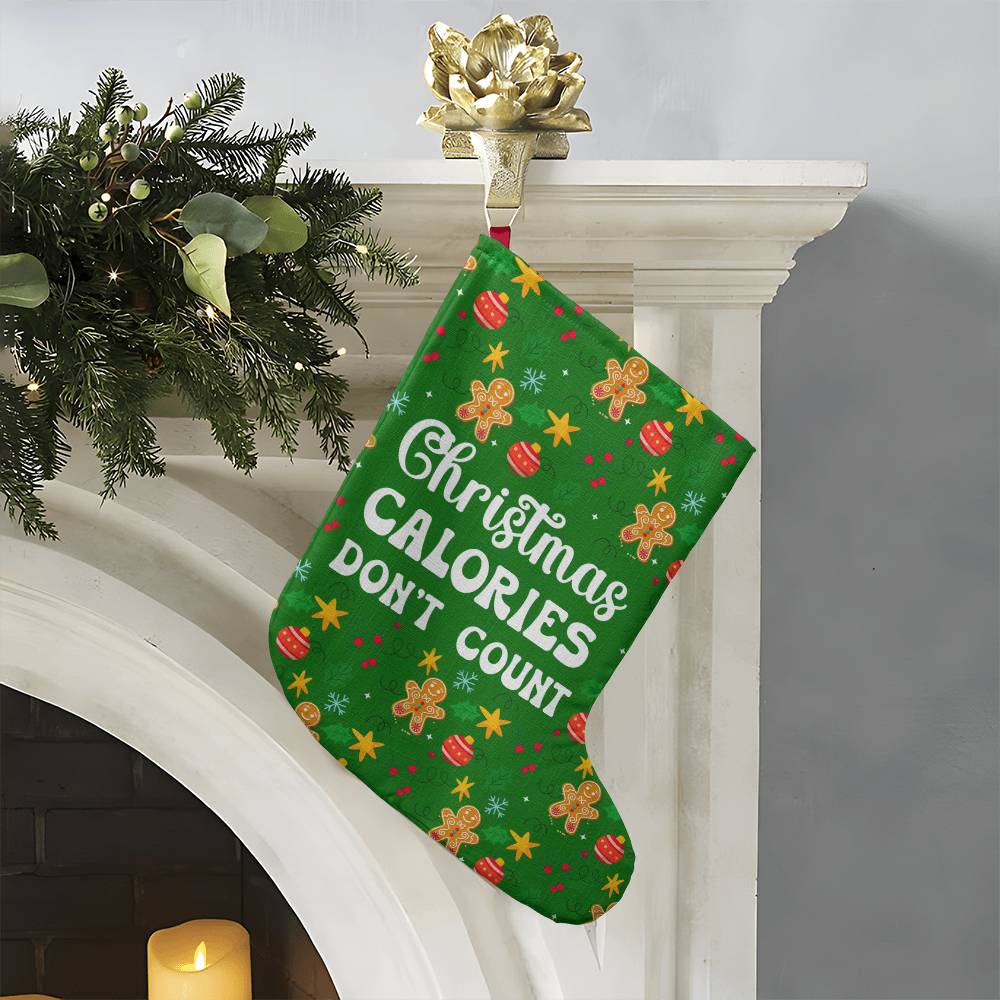 Festive Stocking: Christmas Calories Don't Count Fun Design