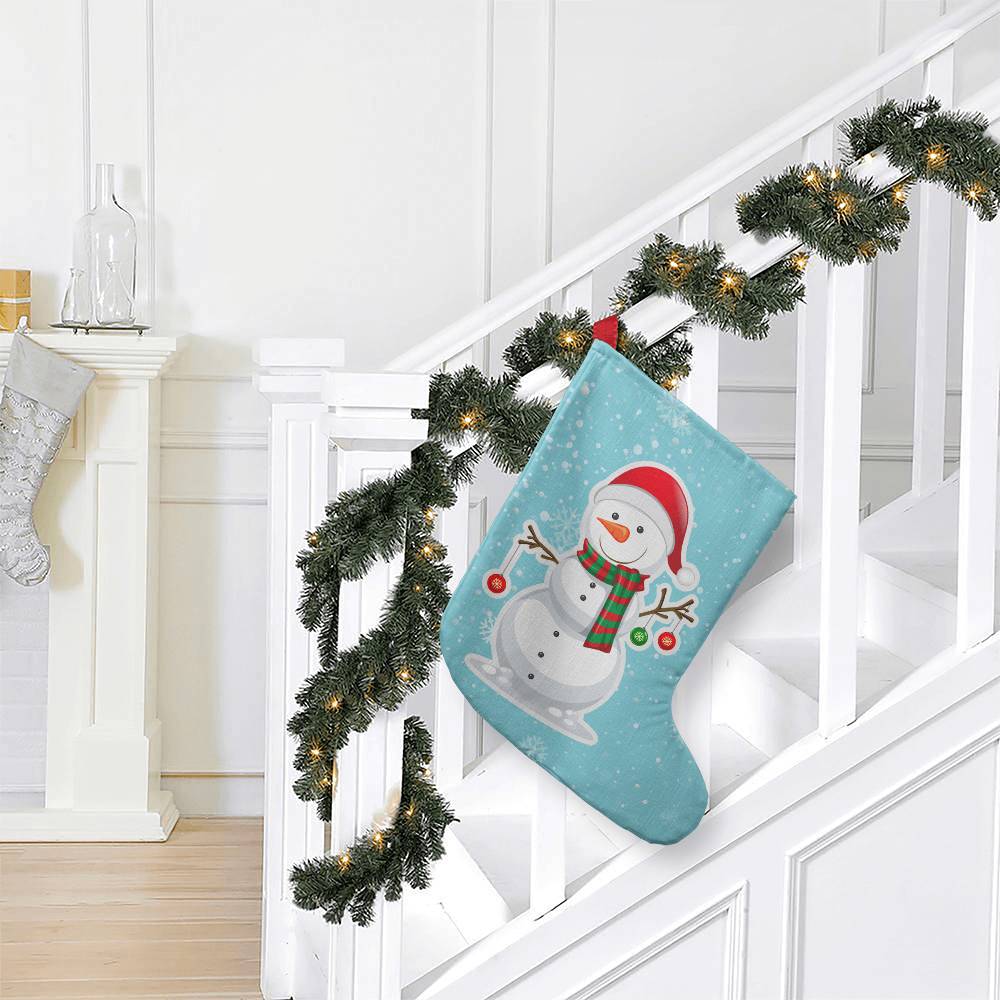 Festive Snowman Stocking: Cozy Cheer for Your Mantel