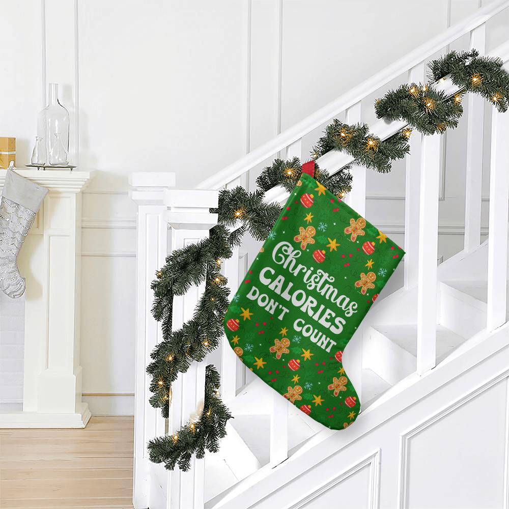 Festive Stocking: Christmas Calories Don't Count Fun Design