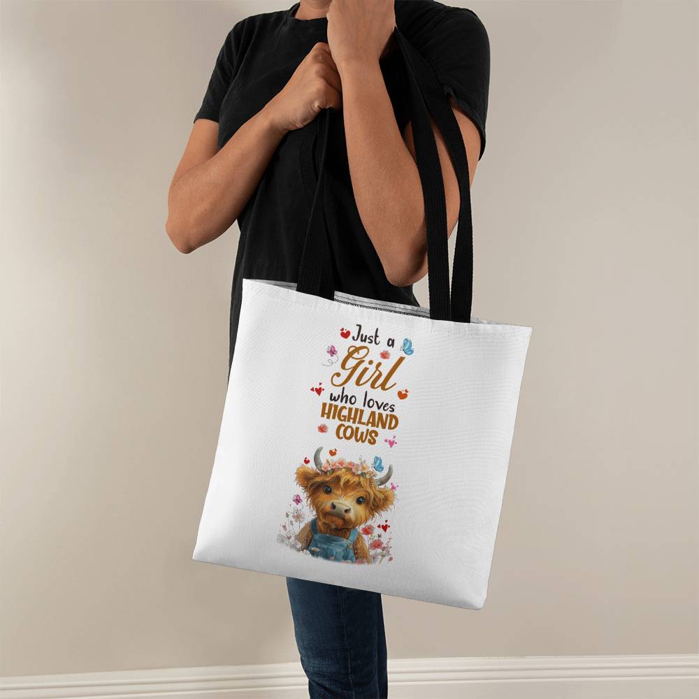 Just a Girl Who Loves Highland Cows Tote Bag