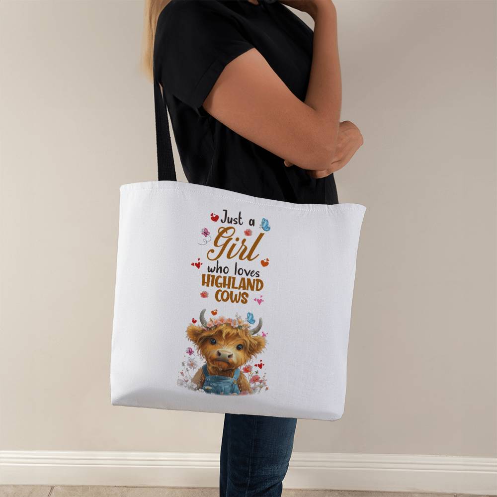 Just a Girl Who Loves Highland Cows Tote Bag