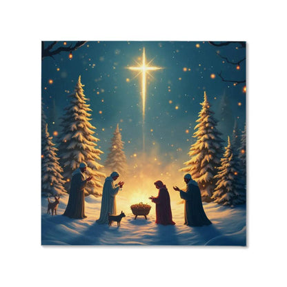 Tranquil Forest Nativity Scene - Nature's Embrace Wall Art