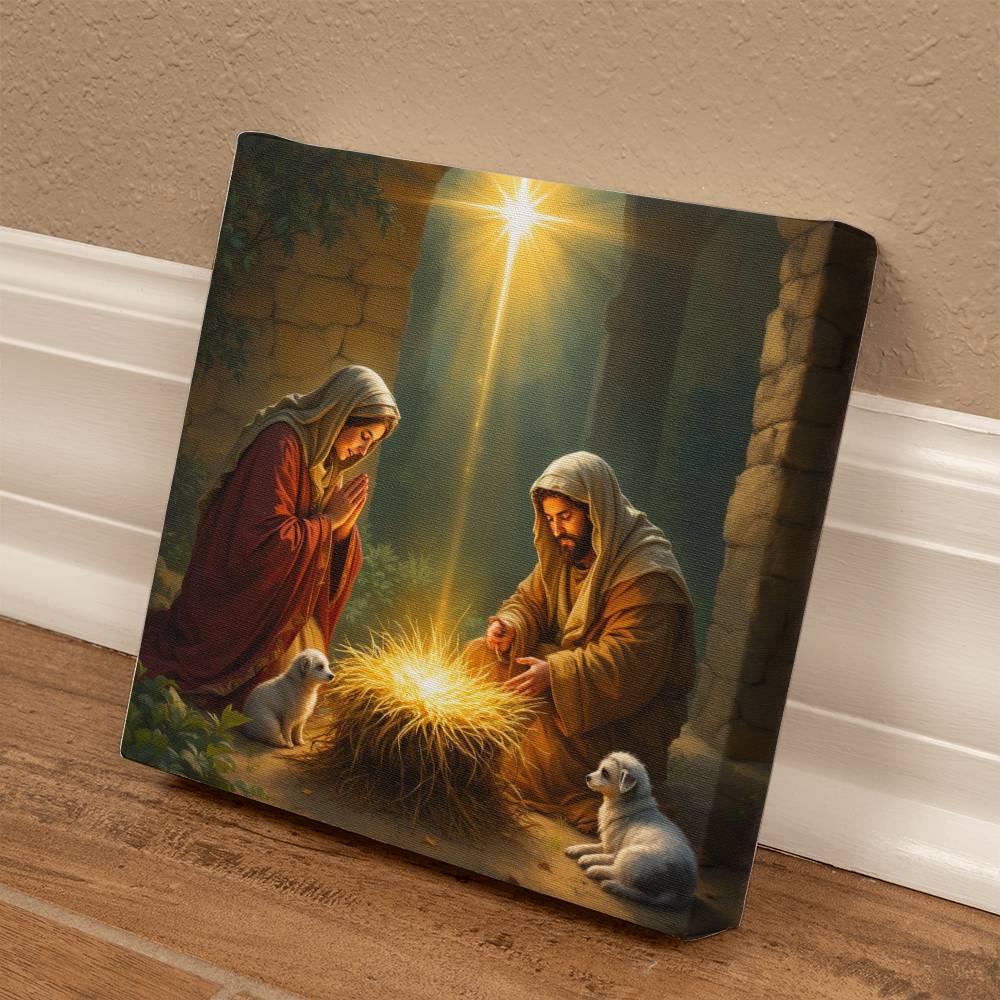 Nativity Scene Canvas - Illuminate Your Home with Holiday Peace