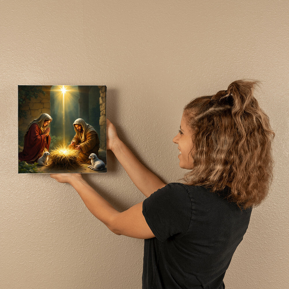 Nativity Scene Canvas - Illuminate Your Home with Holiday Peace