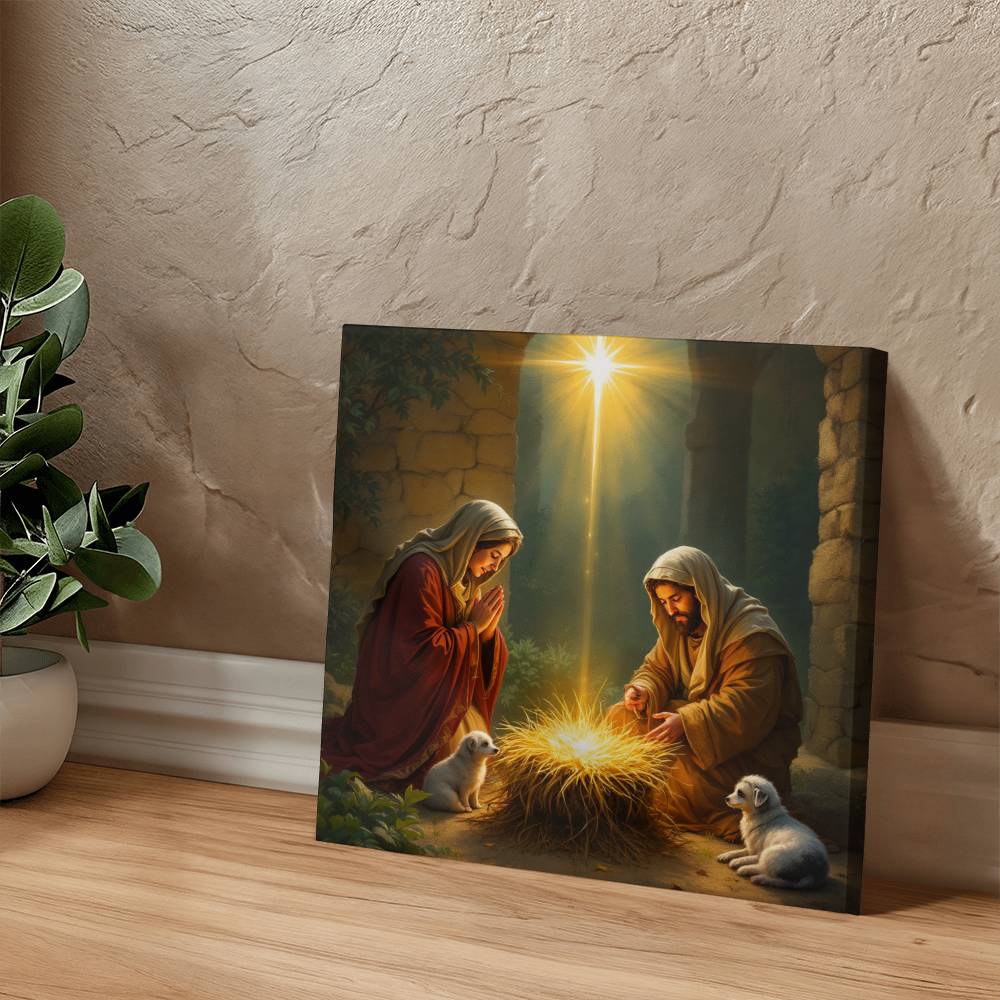 Nativity Scene Canvas - Illuminate Your Home with Holiday Peace