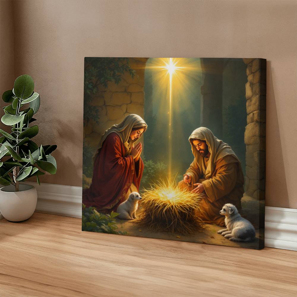 Nativity Scene Canvas - Illuminate Your Home with Holiday Peace