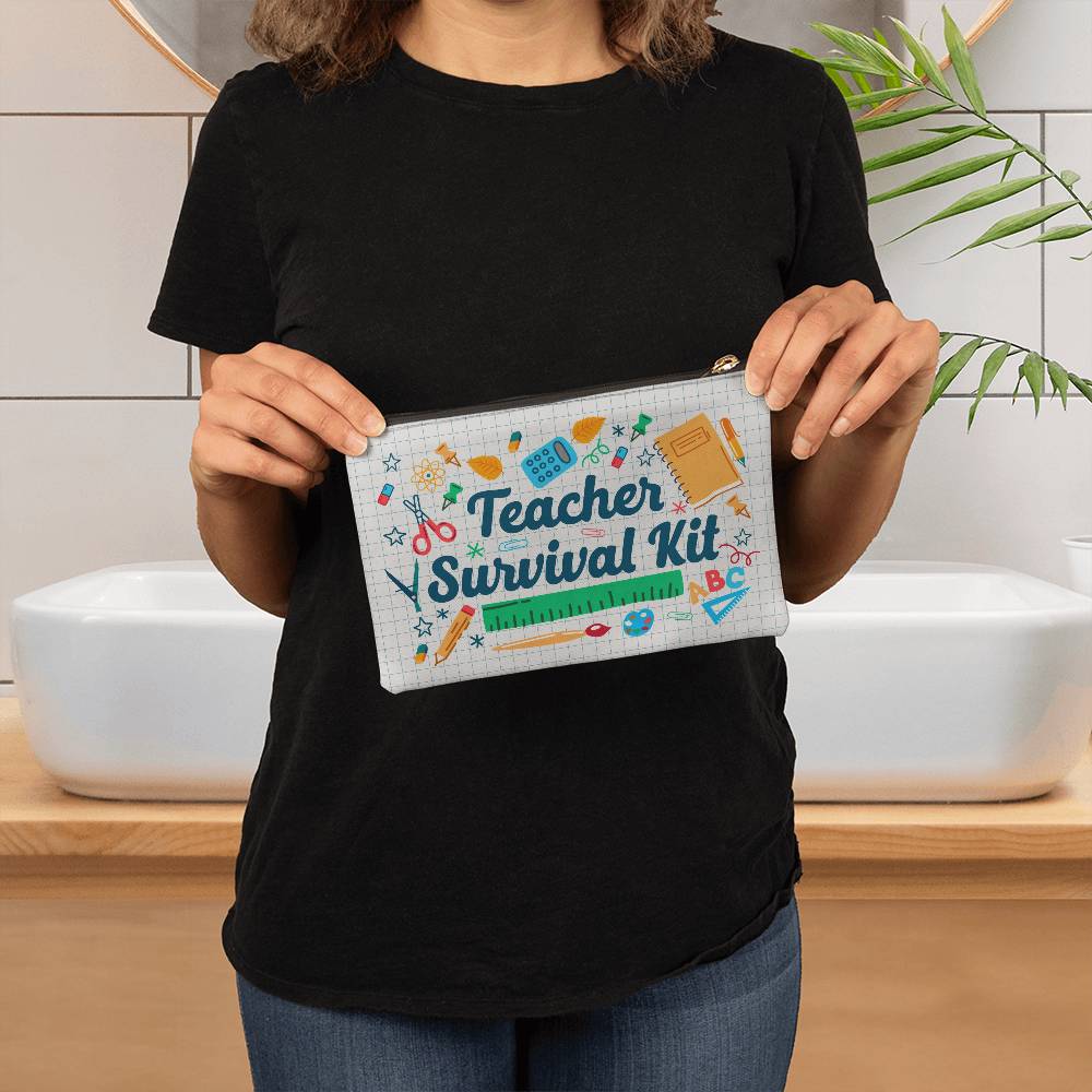 Teacher Survival Kit (Small) Zippered Pouch