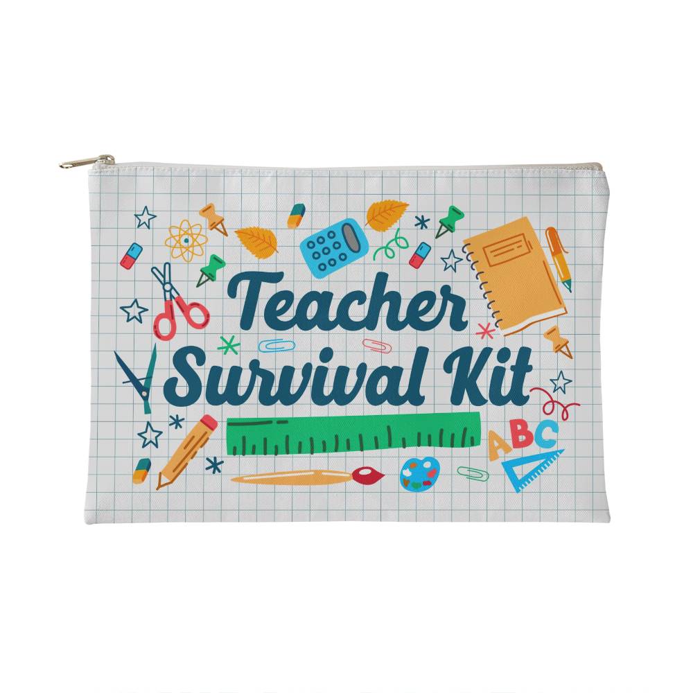 Teacher Survival Kit (Small) Zippered Pouch