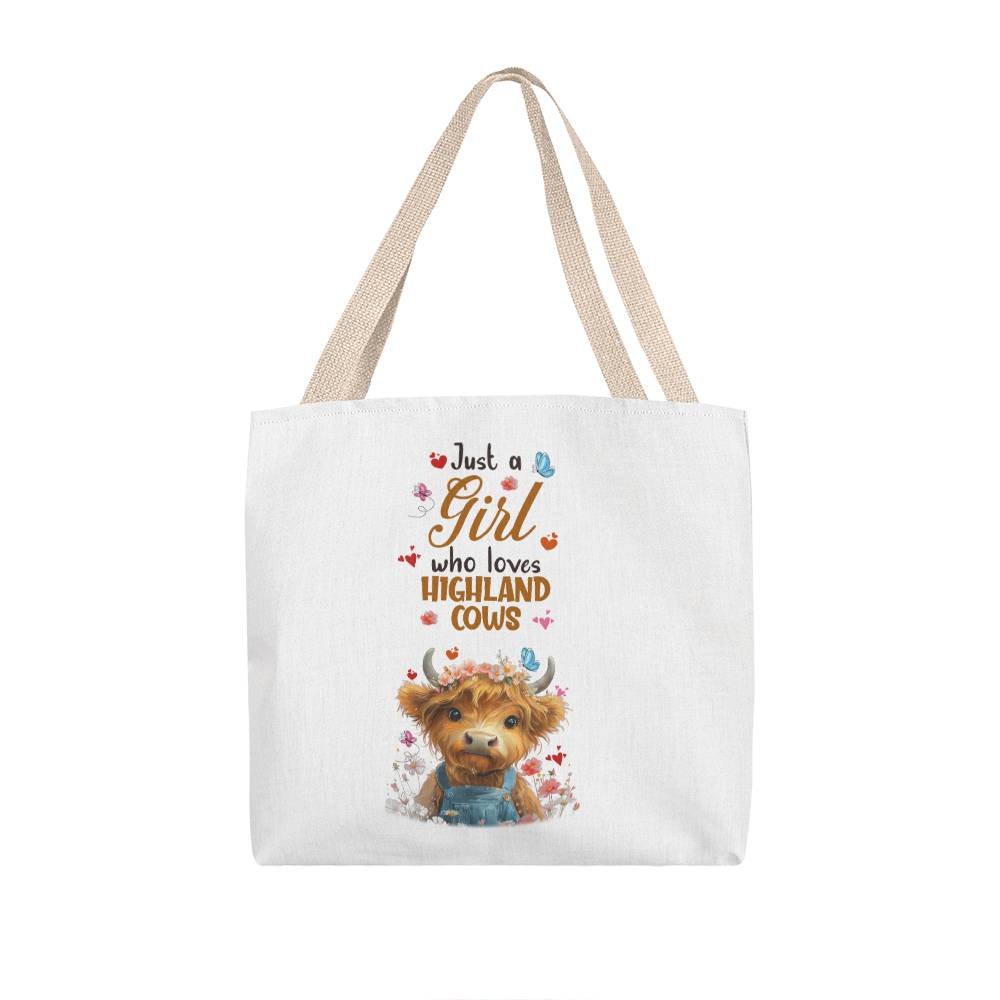 Just a Girl Who Loves Highland Cows Tote Bag