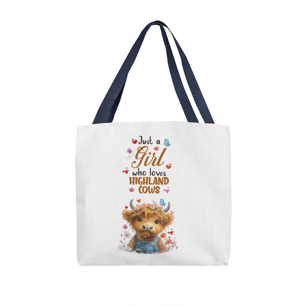 Just a Girl Who Loves Highland Cows Tote Bag