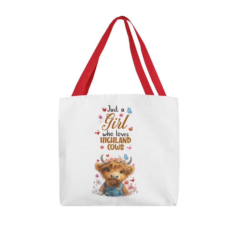 Just a Girl Who Loves Highland Cows Tote Bag