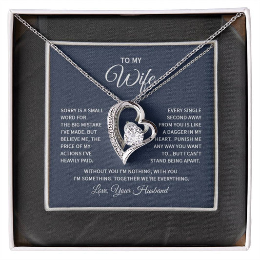 Forever Love Necklace with Message Card for Wife