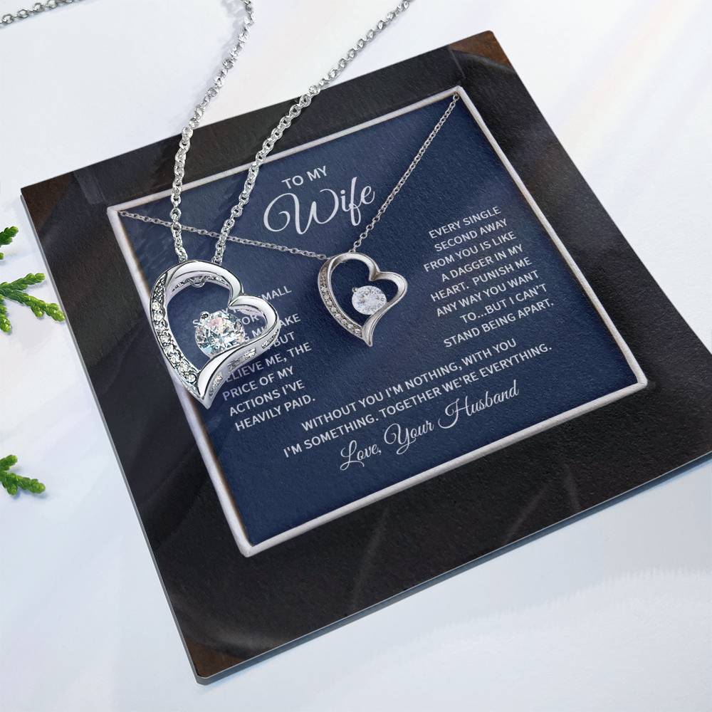 Forever Love Necklace with Message Card for Wife